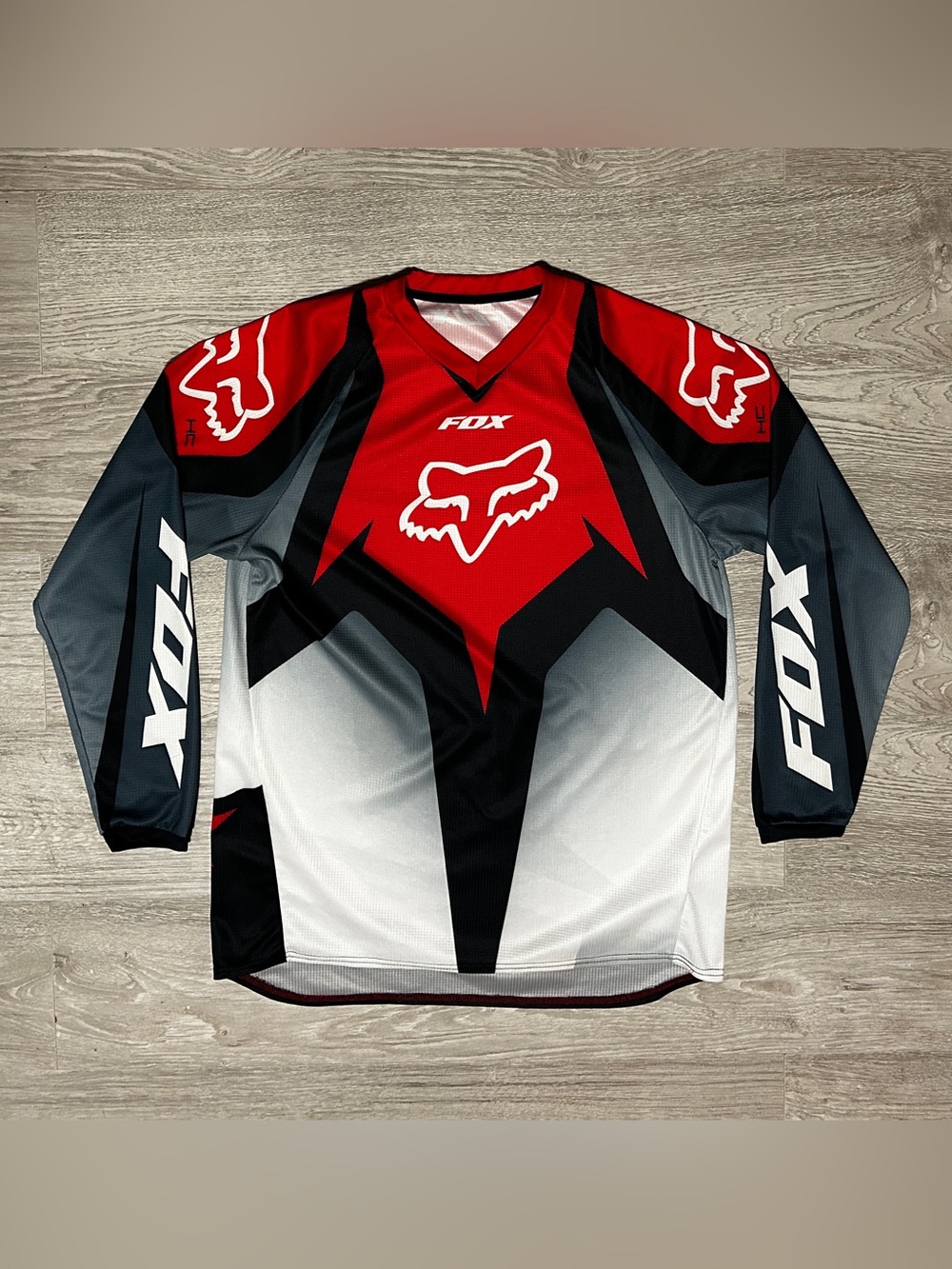Fox Racing Men’s Red Black White Graphic Motorcross Jersey